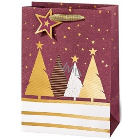 BSB Luxury gift paper bag 36 x 26 x 14 cm Christmas with trees VDT 439-A4