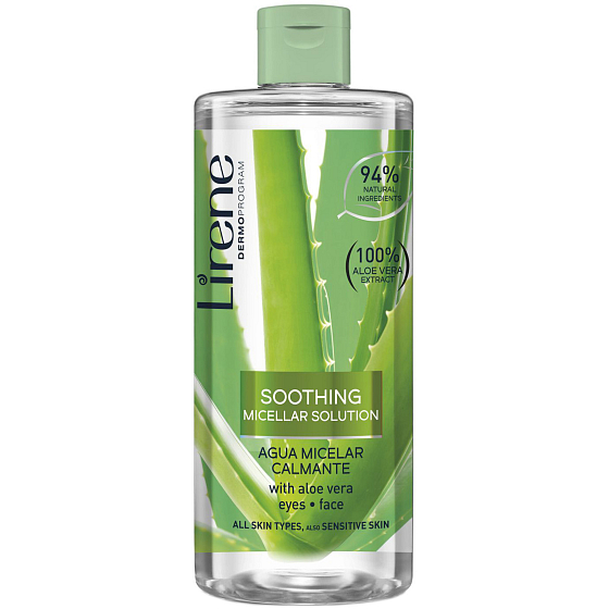 Lirene Aloe Vera Soothing Micellar Water for All Skin Types 400 ml