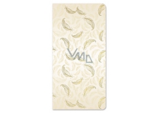 Ditipo Greeting card money envelope gold, Feathers 100 x 200 mm