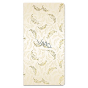 Ditipo Greeting card money envelope gold, Feathers 100 x 200 mm