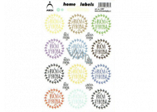 Arch Home Labels stickers Handmade colorful 12 x 18 cm