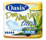 Oasis Ultra Wings Deo Aloe Vera ultra thin perfumed sanitary pads with wings 9 pieces