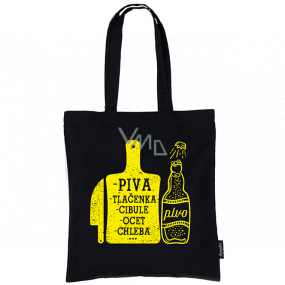 Nekupto Do not plastic Shopping bag cotton, Beer, stuffing, onion, vinegar, bread 38 x 40 x 10 cm