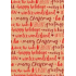 Ditipo Gift wrapping paper 70 x 200 cm Christmas KRAFT red lettering