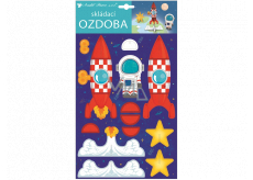 Folding paper ornament rocket 21 x 36.5 cm