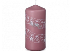 Emocio Candle Calendar gifts white old pink 68 x 150 mm
