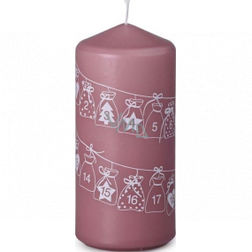 Emocio Candle Calendar gifts white old pink 68 x 150 mm