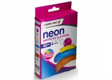 Masterplast Neon Assorted Plasters waterproof patch 4 sizes 60 pieces