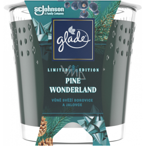 Glade Pine Wonderland pine and juniper scented candle in glass, burning time up to 38 hours 129 g