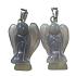 Agate grey Angel guardian pendant natural stone hand cut 2 - 2,2 cm