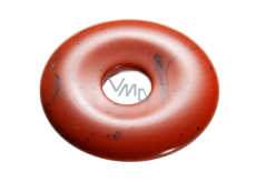 Jasper red Donut natural stone 30 mm, full care stone