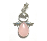 Rose Angel guardian pendant natural stone 3,5 x 2,5 mm, stone of love