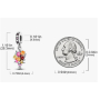 Charm Sterling silver 925 Bouquet of flowers, tulips, nature bracelet pendant