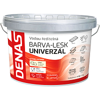 DENAS UNIVERSAL-GLOSS top coat for wood, metal and concrete, 0100 white, 5 kg