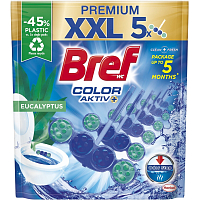 Bref Color Aktiv Eucalyptus toilet block, 5× 50 g