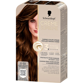Schwarzkopf Creme Supreme hair dye 6-68 dark caramel blonde 60 ml