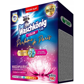Waschkönig Color Perfume de Paris washing powder box 100 doses, 6 kg Waschkönig Color Perfume de Paris washing powder box 100 doses, 6 kg
