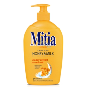 Mitia Honey & Milk liquid soap with honey extracts dispenser 500 ml