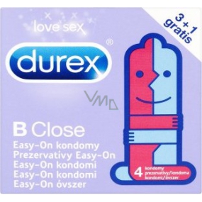 Durex B Close Easy-on condom for easier fit 3 + 1 nominal width: 52.5 mm each