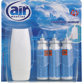 Air Menline Marine Wave air freshener device and refill 3× 15 ml
