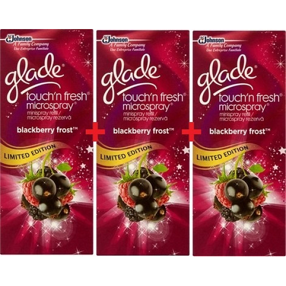 Glade One Touch Blackberry Frost mini spray refill 3 x 10 ml