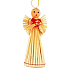 Straw angel figurine 17 cm
