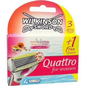 Wilkinson Quattro for Women Papaya & Pearl spare head 4 pieces