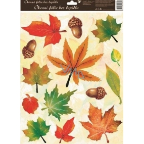Window foil without glue autumn leaves with acorns 42 x 30 cm 1 piece