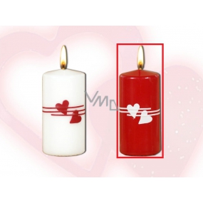 Lima Valentine's candle hearts red cylinder 50 x 100 mm 1 piece
