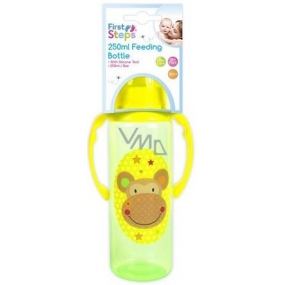 First Steps Jungle 0+ baby bottle with grips Monkey 250 ml
