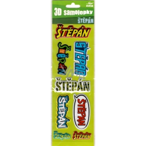 Nekupto 3D Stickers with the name Stephen 8 pieces