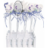 Wooden egg with lavender decor recess approx. 5 cm + skewers