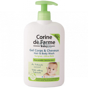 Corine de Farme Baby 2 in 1 moisturizing cleansing gel for hair and body with a 500 ml dispenser