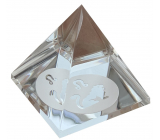 Glass pyramid clear, Leo zodiac sign