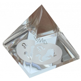 Glass pyramid clear, Leo zodiac sign