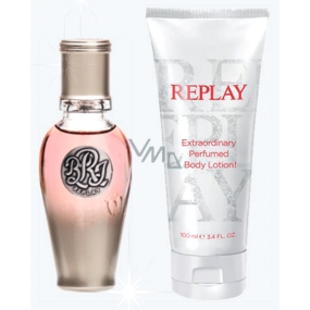 Replay True Her perfumed water 20 ml + body lotion 100 ml gift set for women
