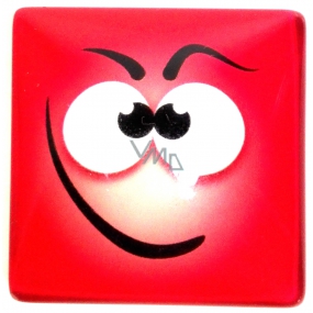 Nekupto Magnet Emoji Smiley square red 4 x 4 cm