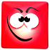 Nekupto Magnet Emoji Smiley square red 4 x 4 cm