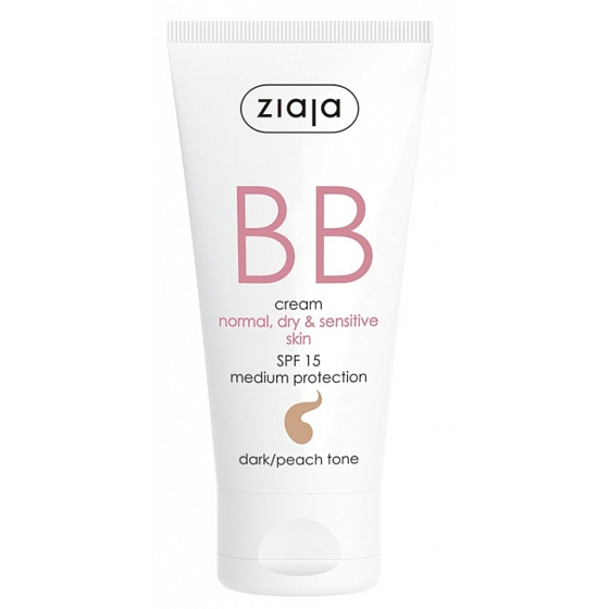 Ziaja BB SPF 15 Cream Normal, Dry and Sensitive Skin 03 Dark 50 ml
