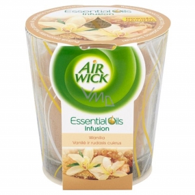 Air Wick Essential Oils Infusion Vanilla & Brown Sugar scented candle in glass 105 g