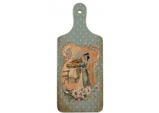 Cutting board - retro lady in blue 1740
