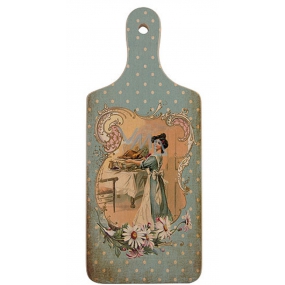 Bohemia Gifts Decorative cutting board Retro lady in blue 28 x 12 cm