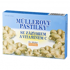Müller lozenges with ginger and vitamin C for colds, stomach problems for nausea when traveling 12 pieces