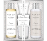 Baylis & Harding Urban Barn Orange, Bergamot and Bay Leaves bath and shower cream 250 ml + cleaning gel 250 ml + hand cream 30 ml + scented candle 60 g, cosmetic set