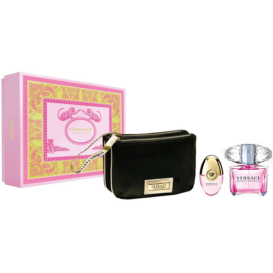 Versace Bright Crystal eau de toilette for women 90 ml + eau de toilette 10 ml + bag, gift set