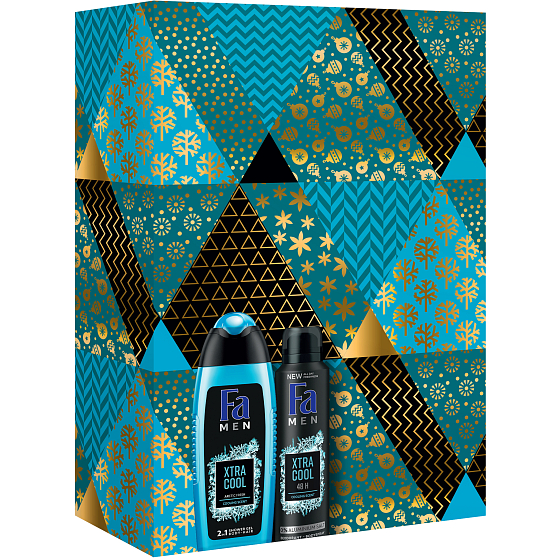 Fa Men Xtra Cool shower gel 250 ml + Men Xtra Cool deodorant spray for men 150 ml, cosmetic set