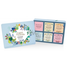 English Tea Shop Bio Wellness For beauty + Cleanse me + Feeling happy + For sleep + Shape me + For soothing, 36 teas, 6 flavors, 54 g, gift set in a tin can