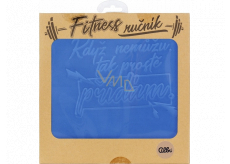 Albi Fitness Towel When I can't blue 90 x 50 cm
