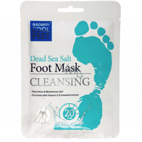 Escenti Cool Feet Dead Sea Salt Cleansing Foot Mask 1 Pair
