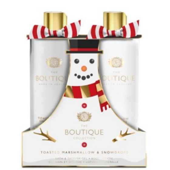Grace Cole Toasted marshmallow & Snowdrops - Toast marshmallow and snowdrops shower gel 500 ml + body lotion 500 ml, cosmetic set